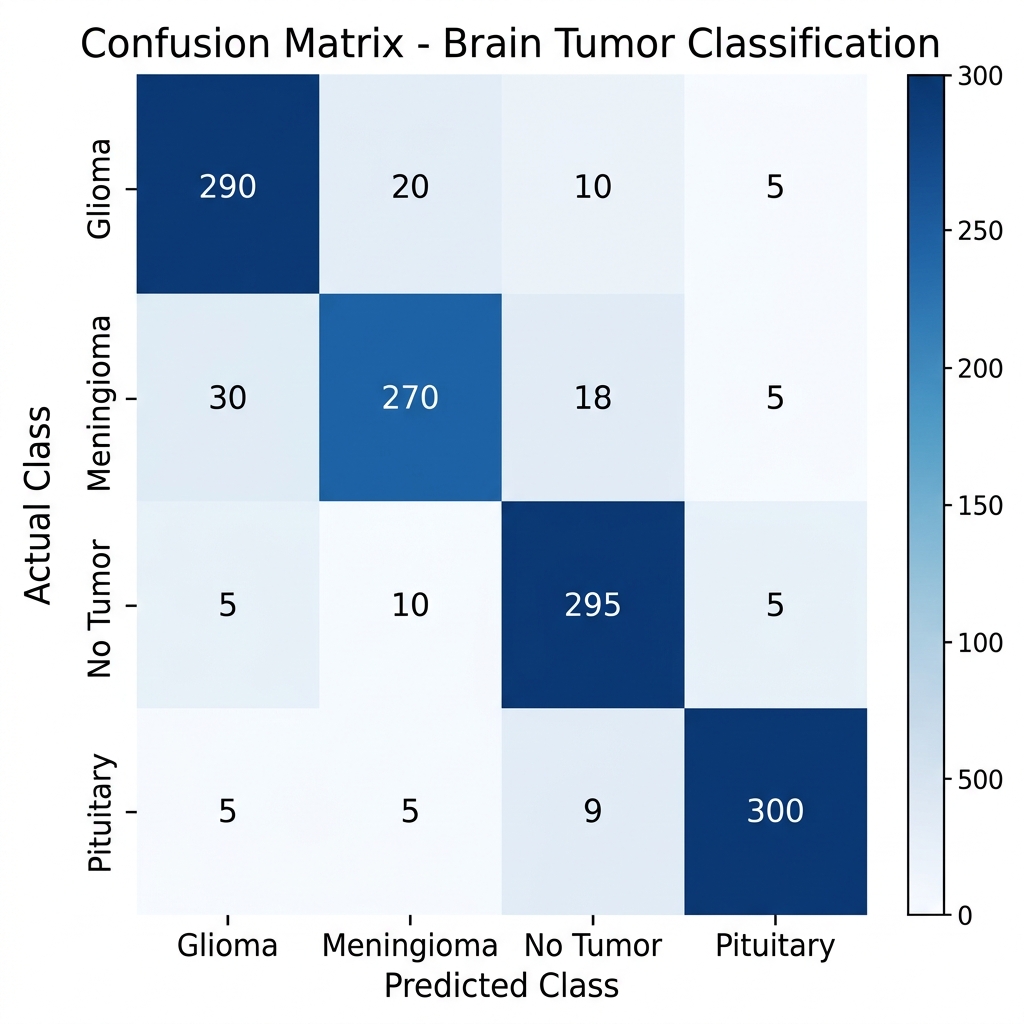 Confusion Matrix Brain Tumor Classification